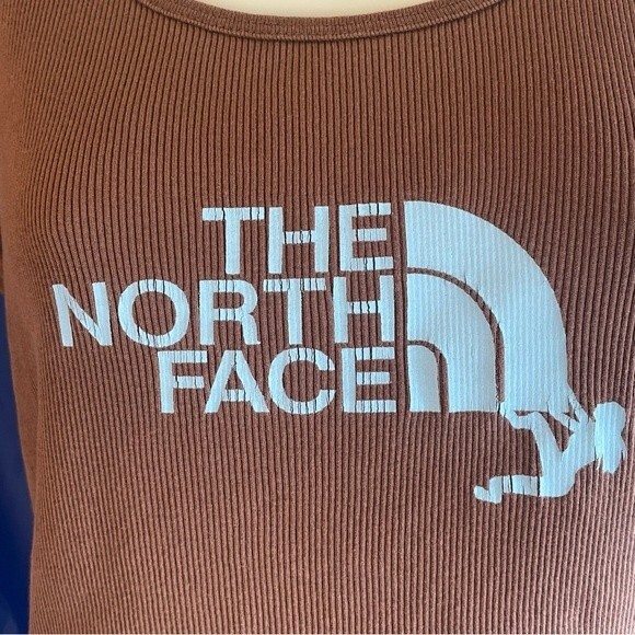 The North Face Brown Ribbed Tank Top for Women, size Medium - Picture 4 of 5